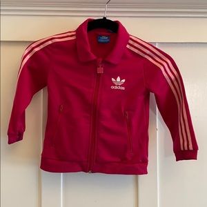 Adidas Kids pink trefoil tracksuit jacket